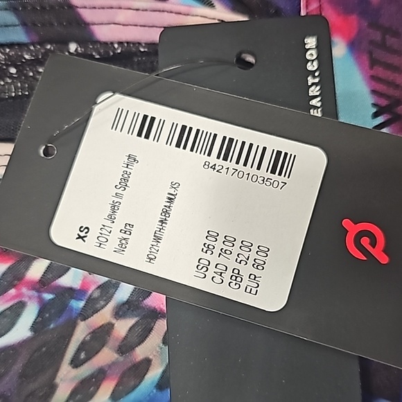 SUPER SALE!!!PELETON JEWELS IN SPACE PRINTED SPORTS BRA NWT! - Picture 5 of 5